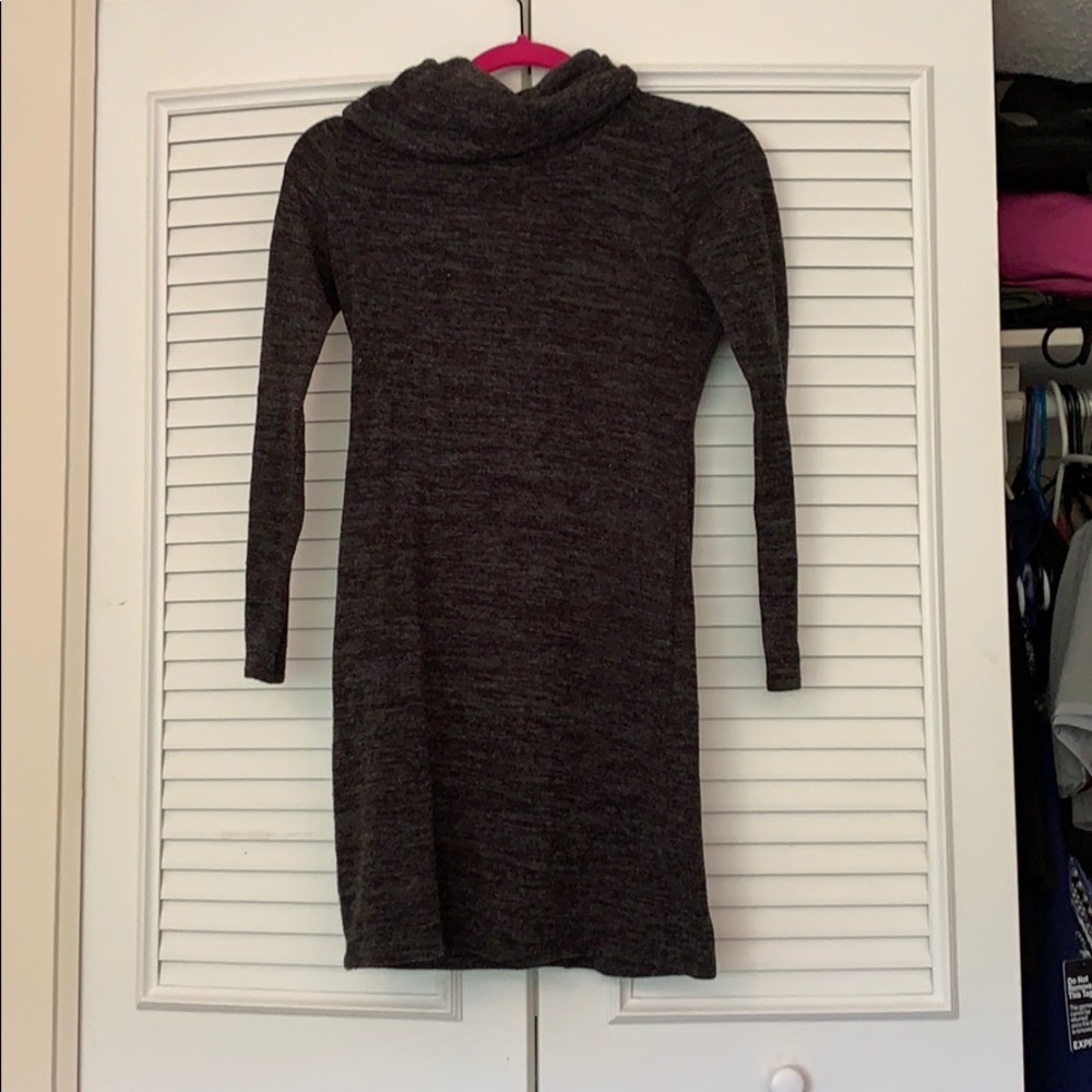 Grey sweater dress